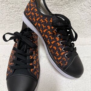 Stylish Black and Orange Women's Sneakers